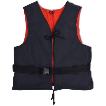 vidaXL Chalecos de ayuda flotación 4 uds 50N 90+kg  azul marino