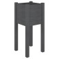 vidaXL Jardinera de madera maciza de pino gris 31x31x70 cm vidaXL Jardinera de madera maciza de pino gris 31x31x70 cm