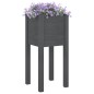 vidaXL Jardinera de madera maciza de pino gris 31x31x70 cm vidaXL Jardinera de madera maciza de pino gris 31x31x70 cm