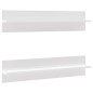 vidaXL Estante de pared 2 uds contrachapado blanco brillo 80x11,5x18cm vidaXL Estante de pared 2 uds contrachapado blanco brillo 80x11,5x18cm