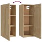 vidaXL Armario de pared madera contrachapada roble sonoma 35x34x90 cm