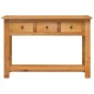vidaXL Mesa consola de madera maciza de roble 110x35x75 cm