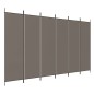 vidaXL Biombo divisor de 6 paneles de tela gris antracita 300x220 cm vidaXL Biombo divisor de 6 paneles de tela gris antracita 300x220 cm