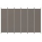 vidaXL Biombo divisor de 6 paneles de tela gris antracita 300x220 cm vidaXL Biombo divisor de 6 paneles de tela gris antracita 300x220 cm