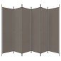vidaXL Biombo divisor de 6 paneles de tela gris antracita 300x220 cm vidaXL Biombo divisor de 6 paneles de tela gris antracita 300x220 cm