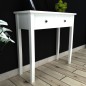 vidaXL Mesa consola tocador con dos cajones blancos vidaXL Mesa consola tocador con dos cajones blancos