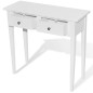 vidaXL Mesa consola tocador con dos cajones blancos vidaXL Mesa consola tocador con dos cajones blancos
