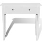 vidaXL Mesa consola tocador con dos cajones blancos vidaXL Mesa consola tocador con dos cajones blancos