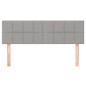 vidaXL Cabeceros 2 unidades tela gris claro 72x5x78/88 cm