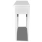 vidaXL Mesa consola tocador con dos cajones blancos vidaXL Mesa consola tocador con dos cajones blancos
