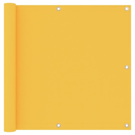 vidaXL Toldo para balcón tela oxford amarillo 90x600 cm