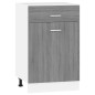 vidaXL Armario bajo cocina madera ingeniería gris Sonoma 50x46x81,5 cm vidaXL Armario bajo cocina madera ingeniería gris Sonoma 50x46x81,5 cm