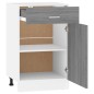 vidaXL Armario bajo cocina madera ingeniería gris Sonoma 50x46x81,5 cm vidaXL Armario bajo cocina madera ingeniería gris Sonoma 50x46x81,5 cm