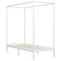 vidaXL Estructura cama con dosel madera maciza pino blanco 100x200 cm vidaXL Estructura cama con dosel madera maciza pino blanco 100x200 cm