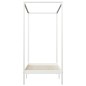 vidaXL Estructura cama con dosel madera maciza pino blanco 100x200 cm vidaXL Estructura cama con dosel madera maciza pino blanco 100x200 cm