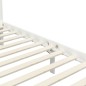vidaXL Estructura cama con dosel madera maciza pino blanco 100x200 cm vidaXL Estructura cama con dosel madera maciza pino blanco 100x200 cm
