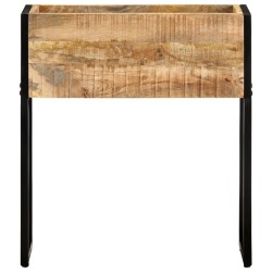 vidaXL Jardinera de madera de mango rugosa 60x20x68 cm
