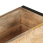 vidaXL Jardinera de madera de mango rugosa 60x20x68 cm