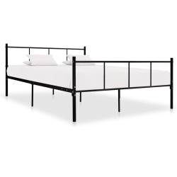vidaXL Estructura de cama de metal negro 120x200 cm
