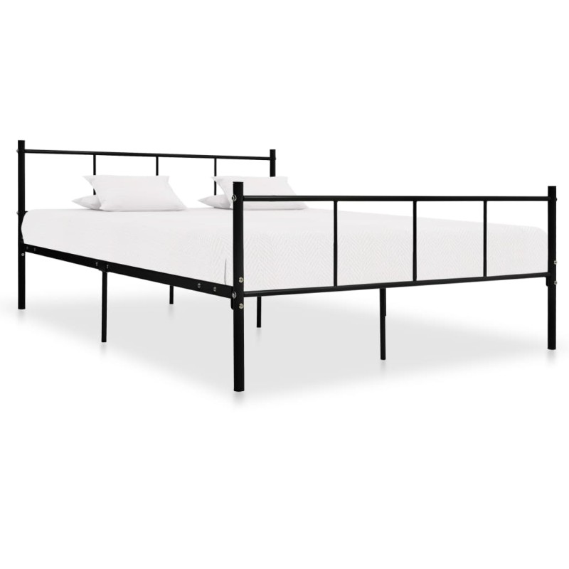 vidaXL Estructura de cama de metal negro 120x200 cm vidaXL Estructura de cama de metal negro 120x200 cm