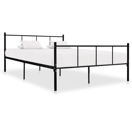 vidaXL Estructura de cama de metal negro 120x200 cm