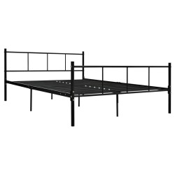 vidaXL Estructura de cama de metal negro 120x200 cm