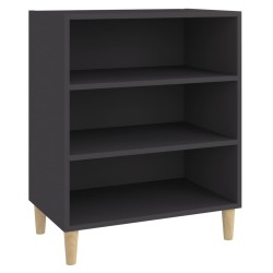 vidaXL Aparador de madera contrachapada gris 57x35x70 cm