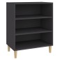 vidaXL Aparador de madera contrachapada gris 57x35x70 cm