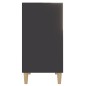 vidaXL Aparador de madera contrachapada gris 57x35x70 cm