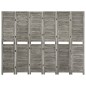 vidaXL Biombo de 6 paneles de madera maciza gris 214x166 cm vidaXL Biombo de 6 paneles de madera maciza gris 214x166 cm