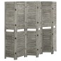 vidaXL Biombo de 6 paneles de madera maciza gris 214x166 cm vidaXL Biombo de 6 paneles de madera maciza gris 214x166 cm