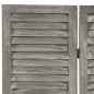 vidaXL Biombo de 6 paneles de madera maciza gris 214x166 cm vidaXL Biombo de 6 paneles de madera maciza gris 214x166 cm