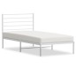 vidaXL Estructura de cama de metal con cabecero blanco 90x190 cm vidaXL Estructura de cama de metal con cabecero blanco 90x190 cm