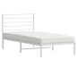 vidaXL Estructura de cama de metal con cabecero blanco 90x190 cm vidaXL Estructura de cama de metal con cabecero blanco 90x190 cm