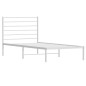 vidaXL Estructura de cama de metal con cabecero blanco 90x190 cm vidaXL Estructura de cama de metal con cabecero blanco 90x190 cm