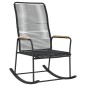 vidaXL Mecedora de jardín ratán PVC negro 59x79,5x104 cm vidaXL Mecedora de jardín ratán PVC negro 59x79,5x104 cm