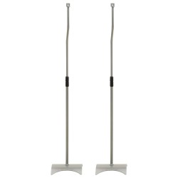 vidaXL Soporte universal para altavoz 2 unidades plateado