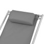 vidaXL Tumbonas reclinables 2 unidades acero gris vidaXL Tumbonas reclinables 2 unidades acero gris