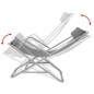 vidaXL Tumbonas reclinables 2 unidades acero gris vidaXL Tumbonas reclinables 2 unidades acero gris