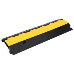 vidaXL Rampas protectoras de cables con 2 canales 2 uds goma 100 cm