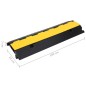 vidaXL Rampas protectoras de cables con 2 canales 2 uds goma 100 cm vidaXL Rampas protectoras de cables con 2 canales 2 uds goma 100 cm