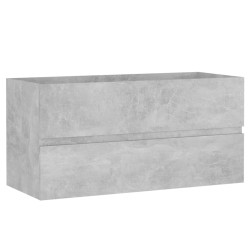 vidaXL Armario para lavabo contrachapada gris hormigón 90x38,5x45 cm