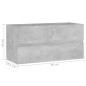 vidaXL Armario para lavabo contrachapada gris hormigón 90x38,5x45 cm vidaXL Armario para lavabo contrachapada gris hormigón 90x38,5x45 cm