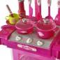 vidaXL Cocinita de juguete para niños con efectos de luz y sonido rosa vidaXL Cocinita de juguete para niños con efectos de luz y sonido rosa