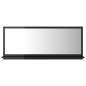 vidaXL Espejo de baño madera contrachapada negro brillo 90x10,5x37 cm