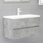vidaXL Mueble de lavabo madera ingeniería gris hormigón 80x38,5x45cm vidaXL Mueble de lavabo madera ingeniería gris hormigón 80x38,5x45cm