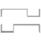 vidaXL Estantes de pared 2 uds madera gris Sonoma 100x15x20 cm vidaXL Estantes de pared 2 uds madera gris Sonoma 100x15x20 cm