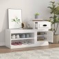 vidaXL Mueble zapatero madera contrachapada blanco brillo 100x42x60 cm