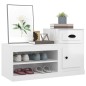 vidaXL Mueble zapatero madera contrachapada blanco brillo 100x42x60 cm