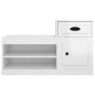 vidaXL Mueble zapatero madera contrachapada blanco brillo 100x42x60 cm